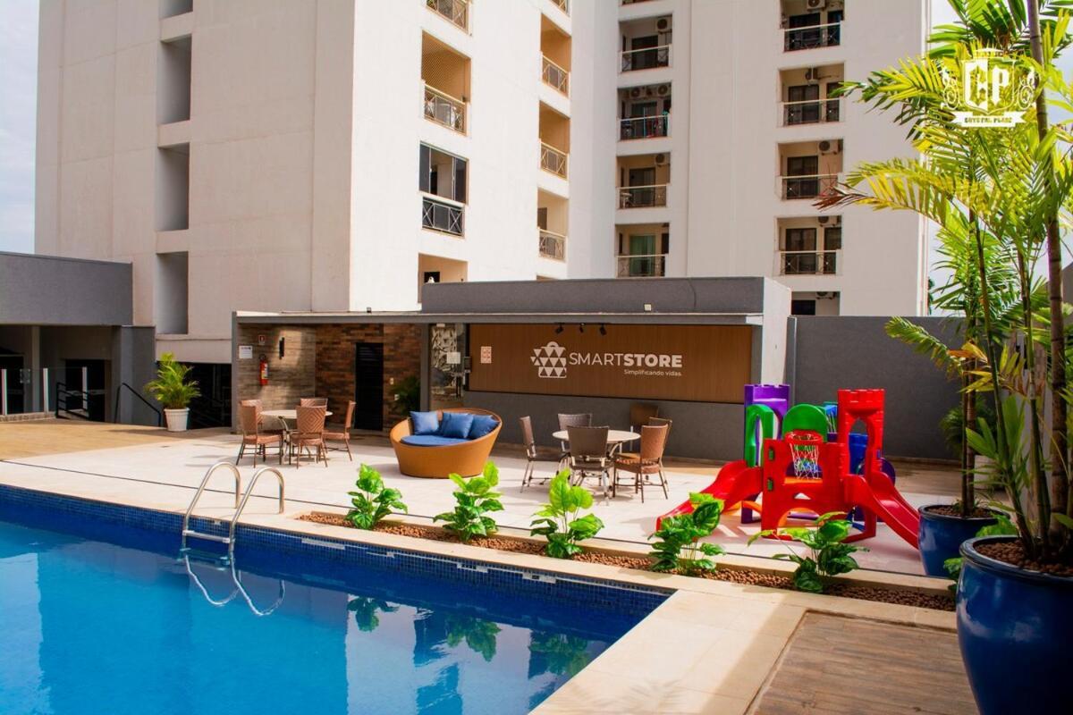 Elegancia & Conforto Flat Mobiliado Goiania Bagian luar foto