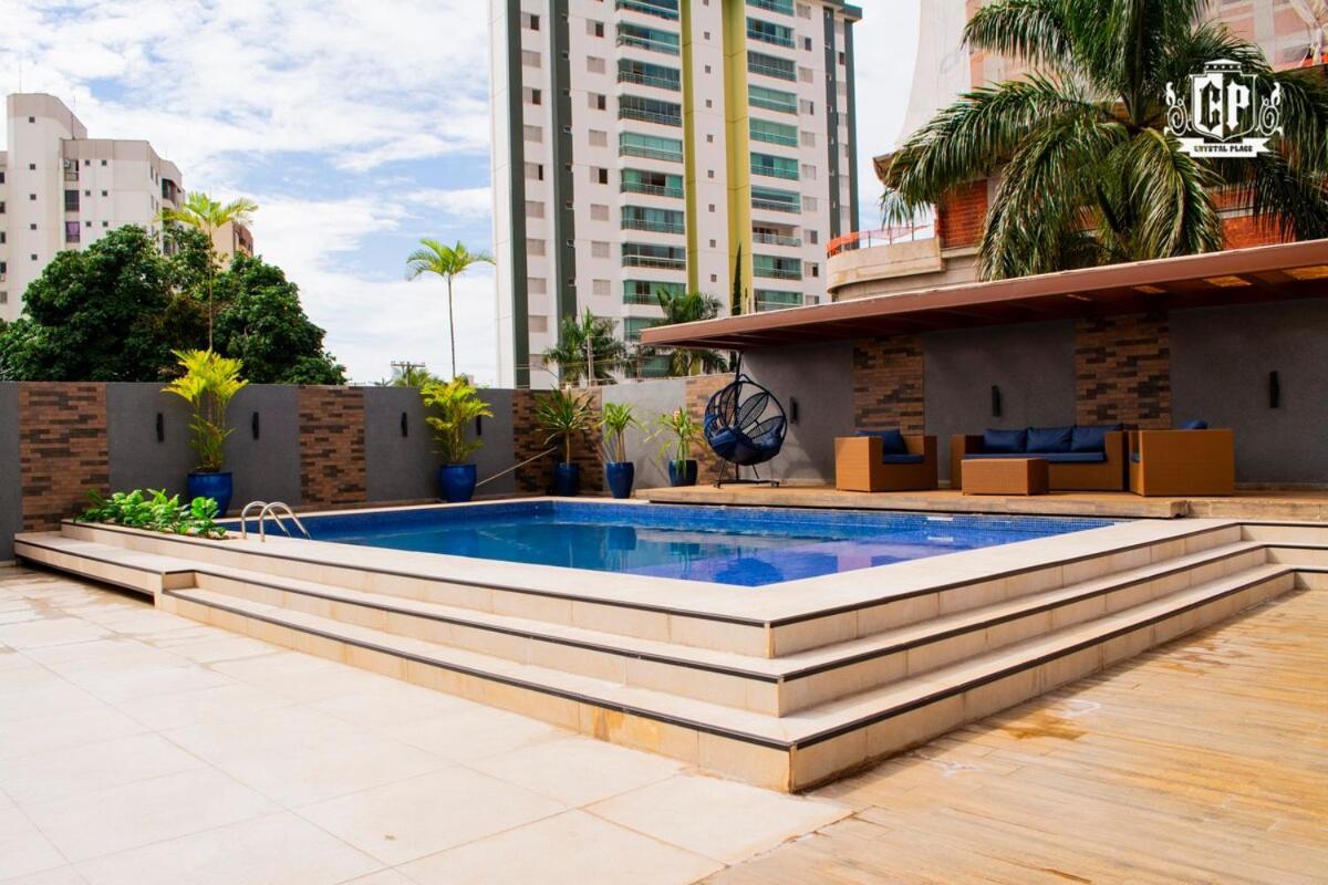 Elegancia & Conforto Flat Mobiliado Goiania Bagian luar foto