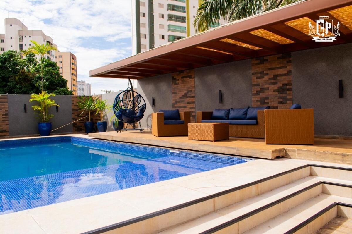 Elegancia & Conforto Flat Mobiliado Goiania Bagian luar foto